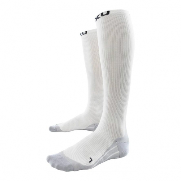 2XU Compression race socks UA1368 white-grey voorraad